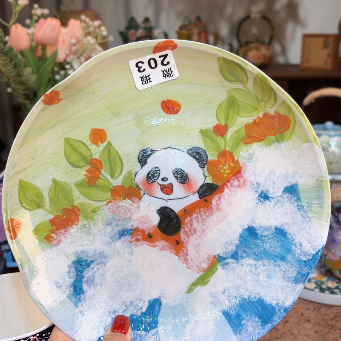 景德镇手绘高温釉下彩陶瓷茶具