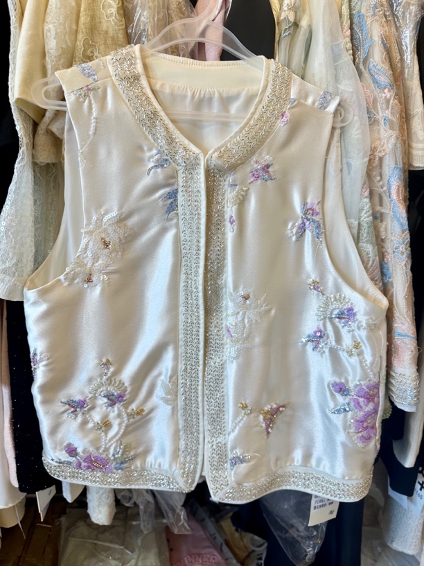 25219#新中式国风重工亮片刺绣马甲