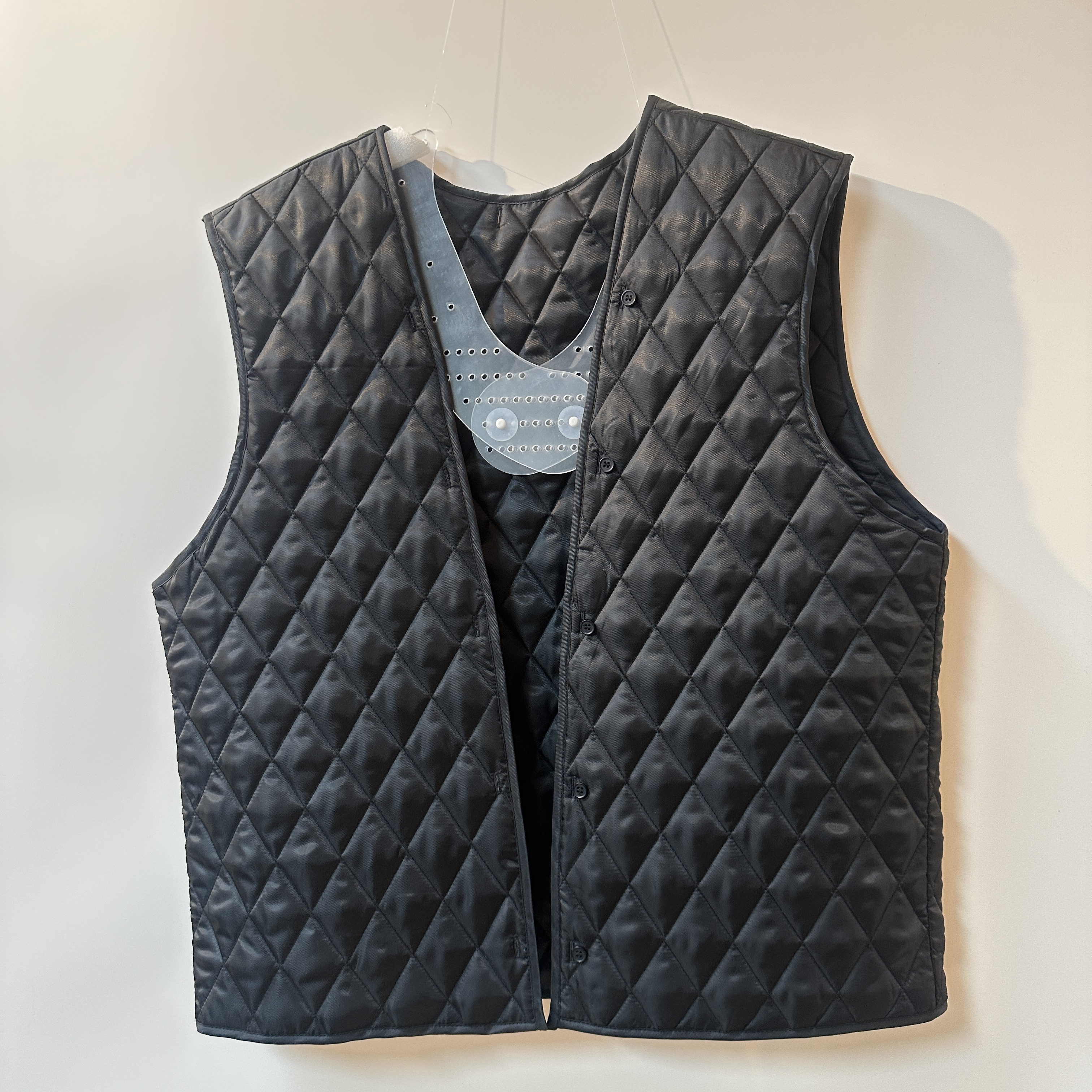 马夹保暖菱格复古马甲早秋女款短马甲薄款V领休闲