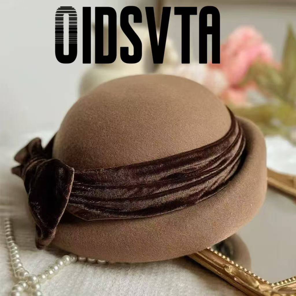 （米兰风情）2026设计师款秋冬法式经典羊毛高定贝雷帽