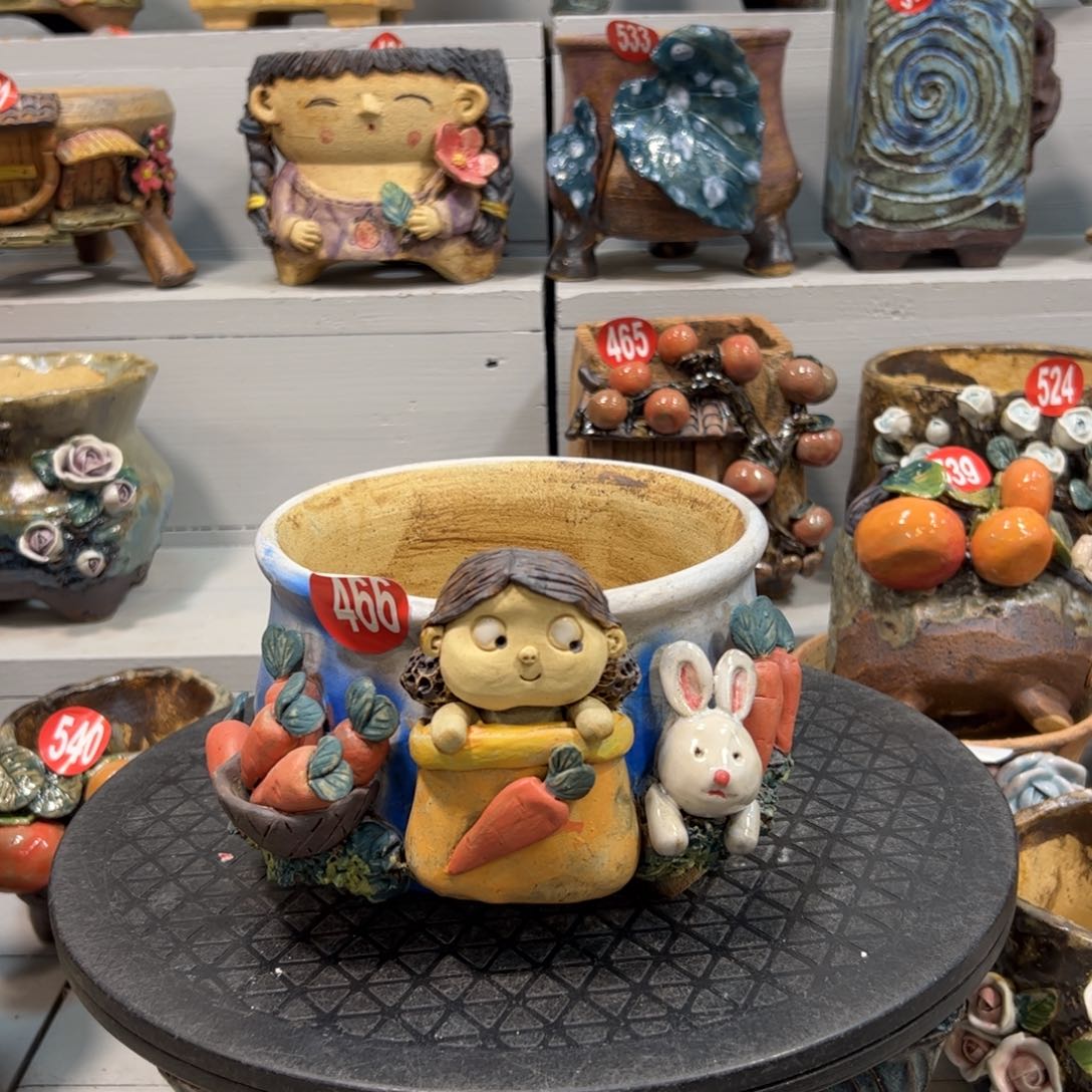 466 号陶然花器手工花盆