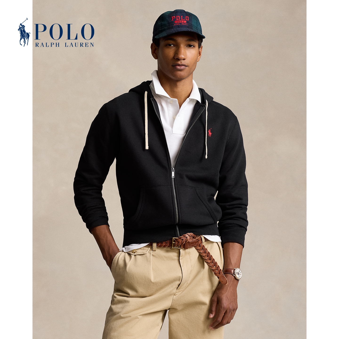 Ralph Lauren拉夫劳伦男装 经典RL起绒布连帽衫710813297