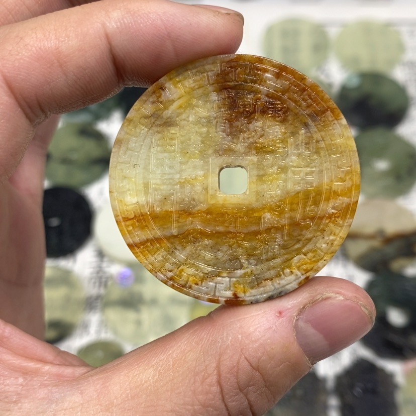 【闪购商品】岫玉颈饰未镶嵌岫玉山鬼花钱吊坠