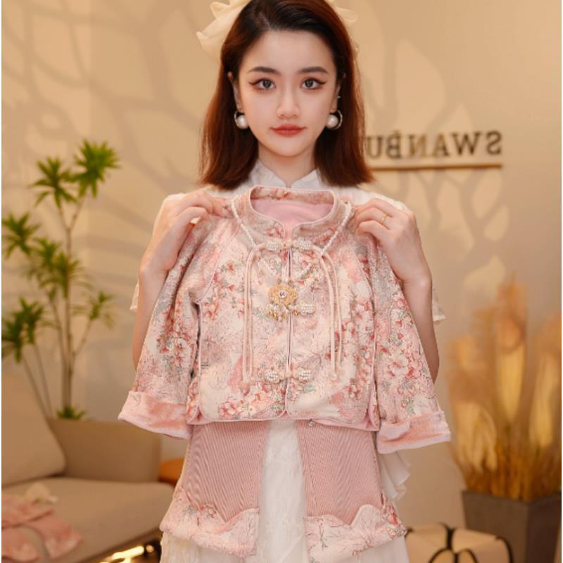 【现货】【Y.g0353】新款女童国风套装2025秋季复古女宝长裤套装中式