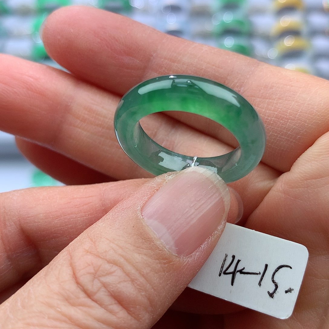 翡翠戒指未镶嵌14-15号