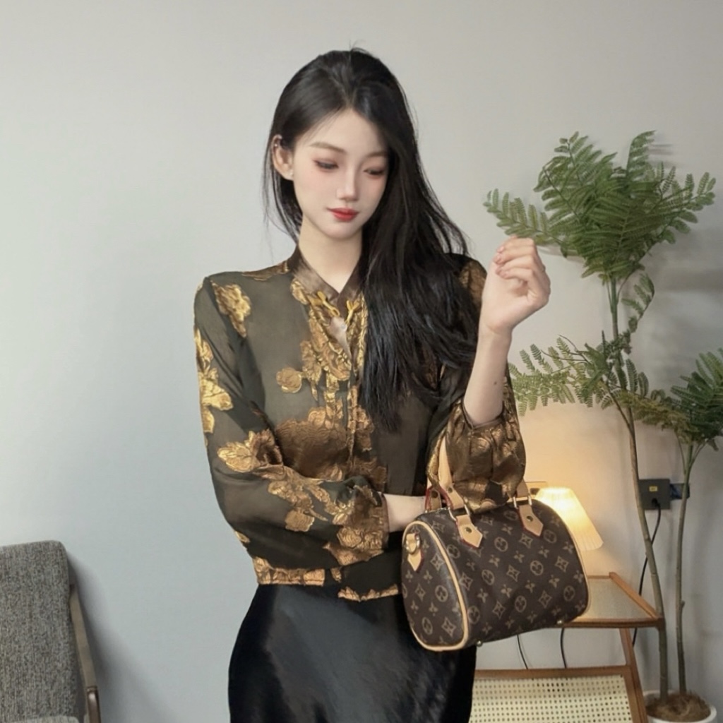 （双赢）女士长袖小衫时尚百搭上衣外套-3115