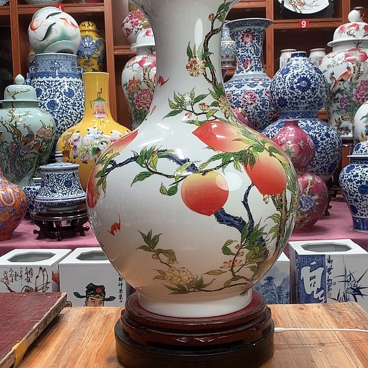 景德镇陶瓷手工手绘花瓶摆件