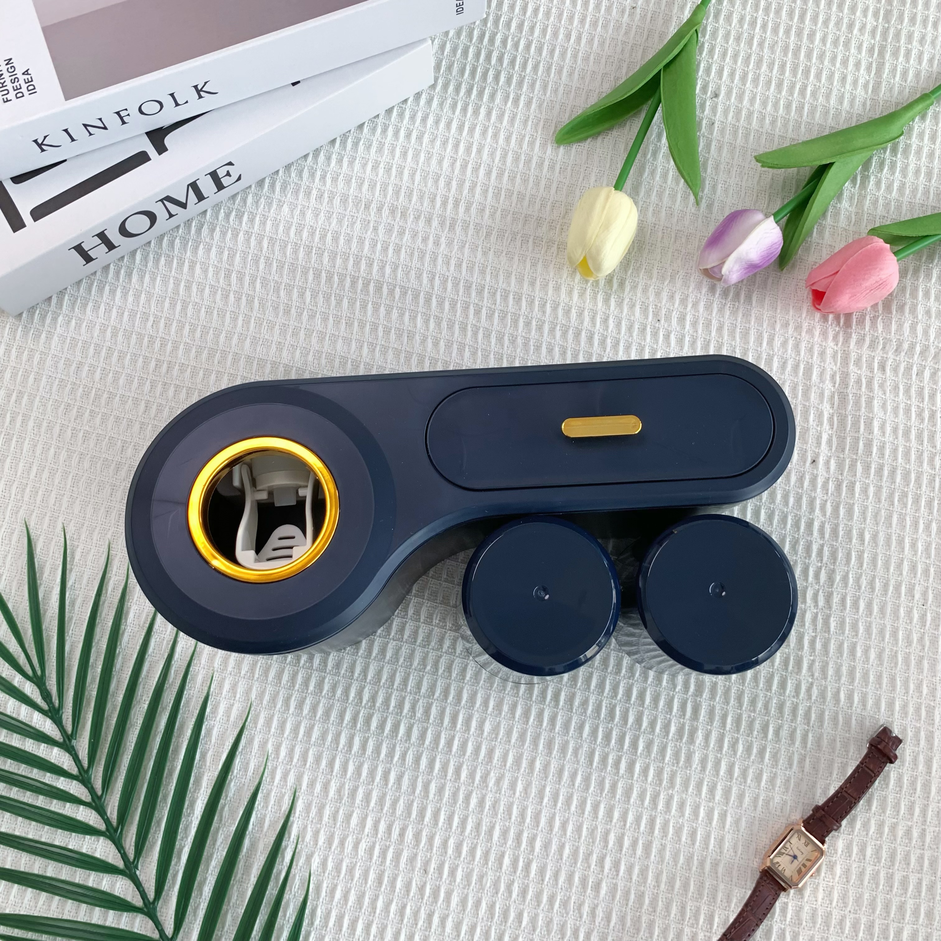 清-汤圆吖牙杯牙刷置物架免打孔壁挂式家庭洗漱杯套装04008