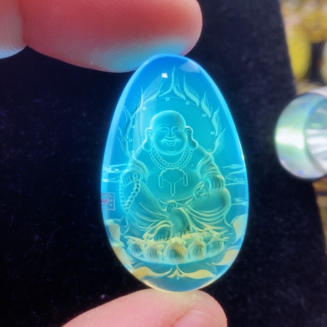 【闪购商品】蓝珀颈饰未镶嵌蓝珀阴雕