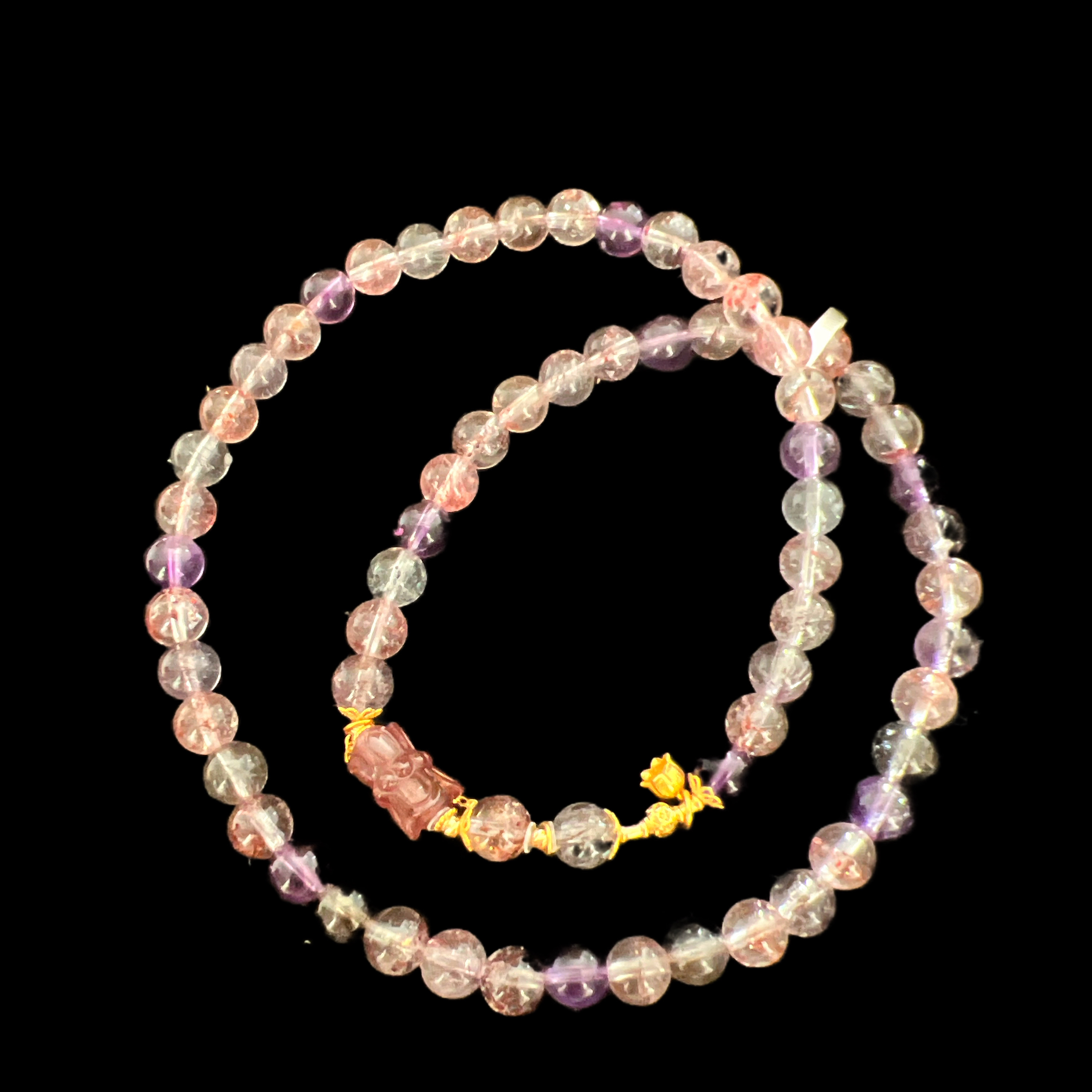 V6145发晶18k手串孤品