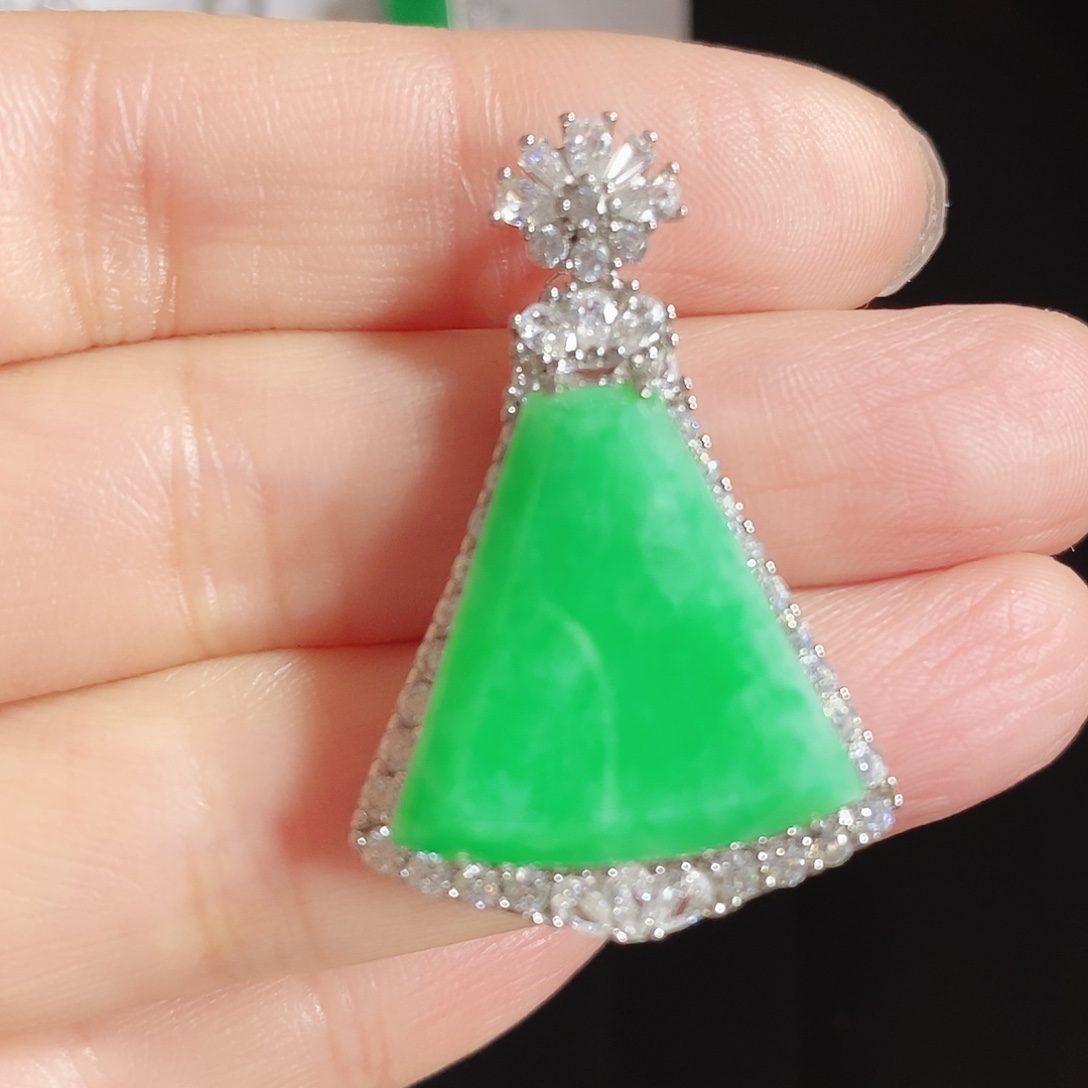 翡翠银S925镶嵌颈饰