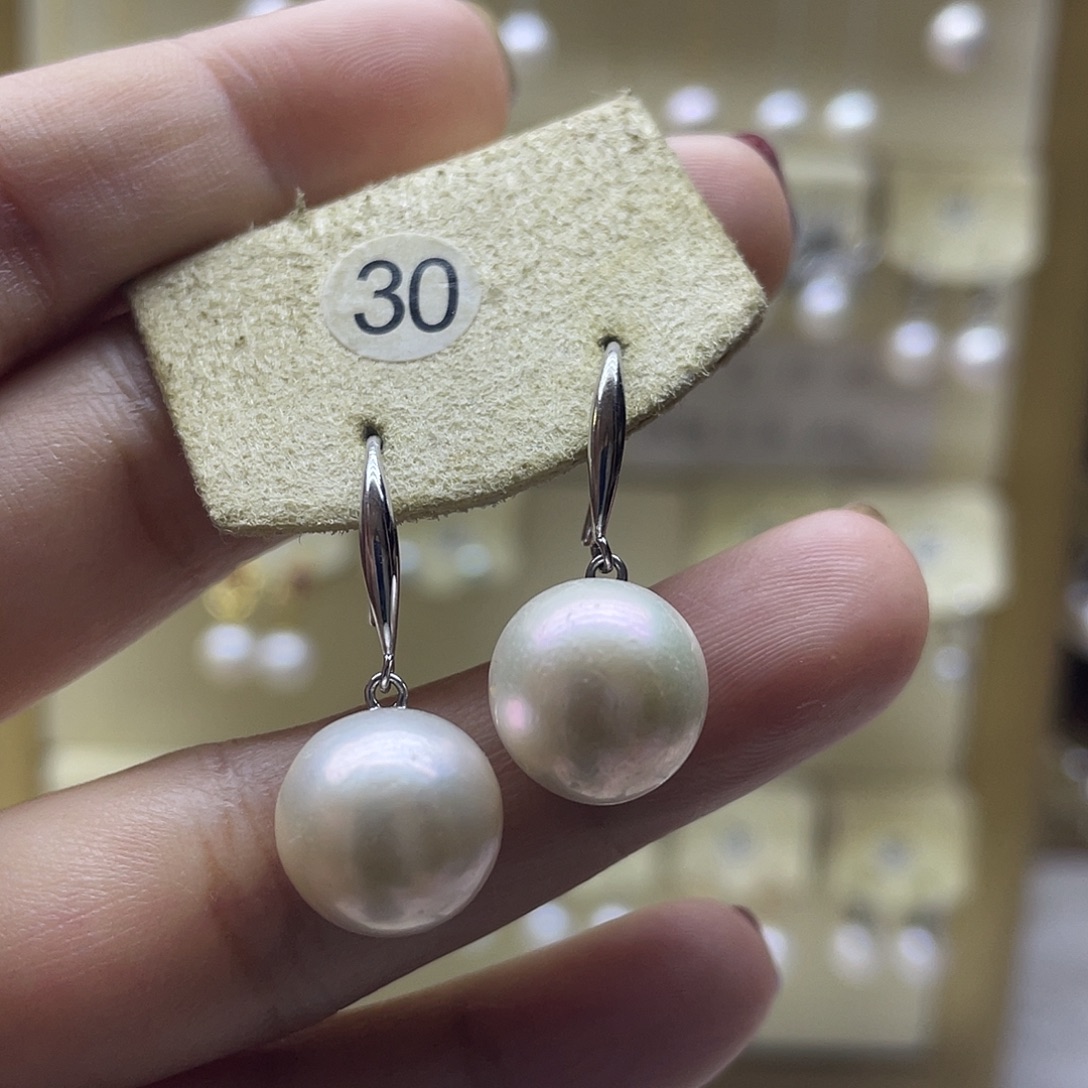 耳饰淡水珍珠银S925镶嵌