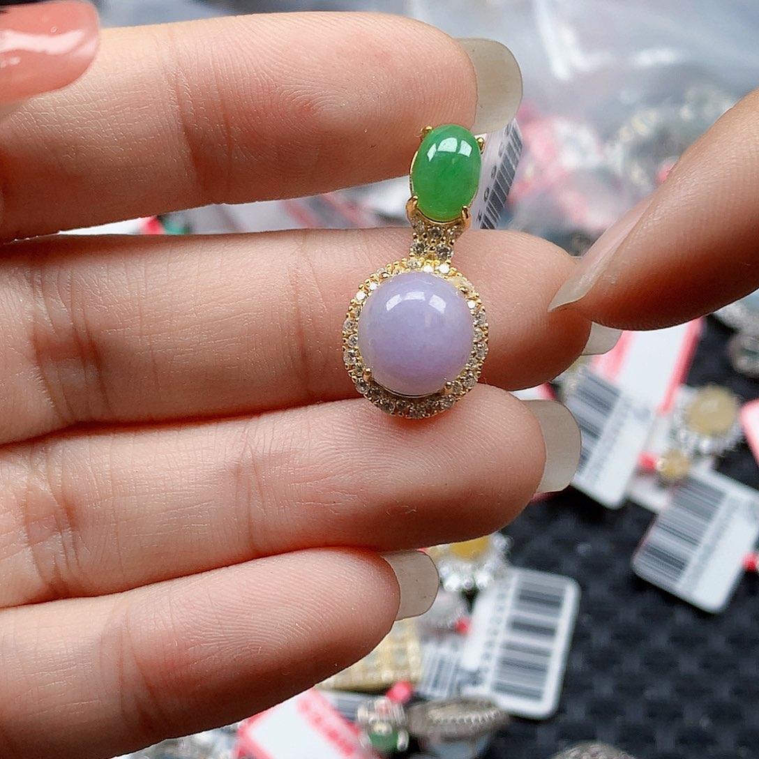 翡翠银S925镶嵌戒指