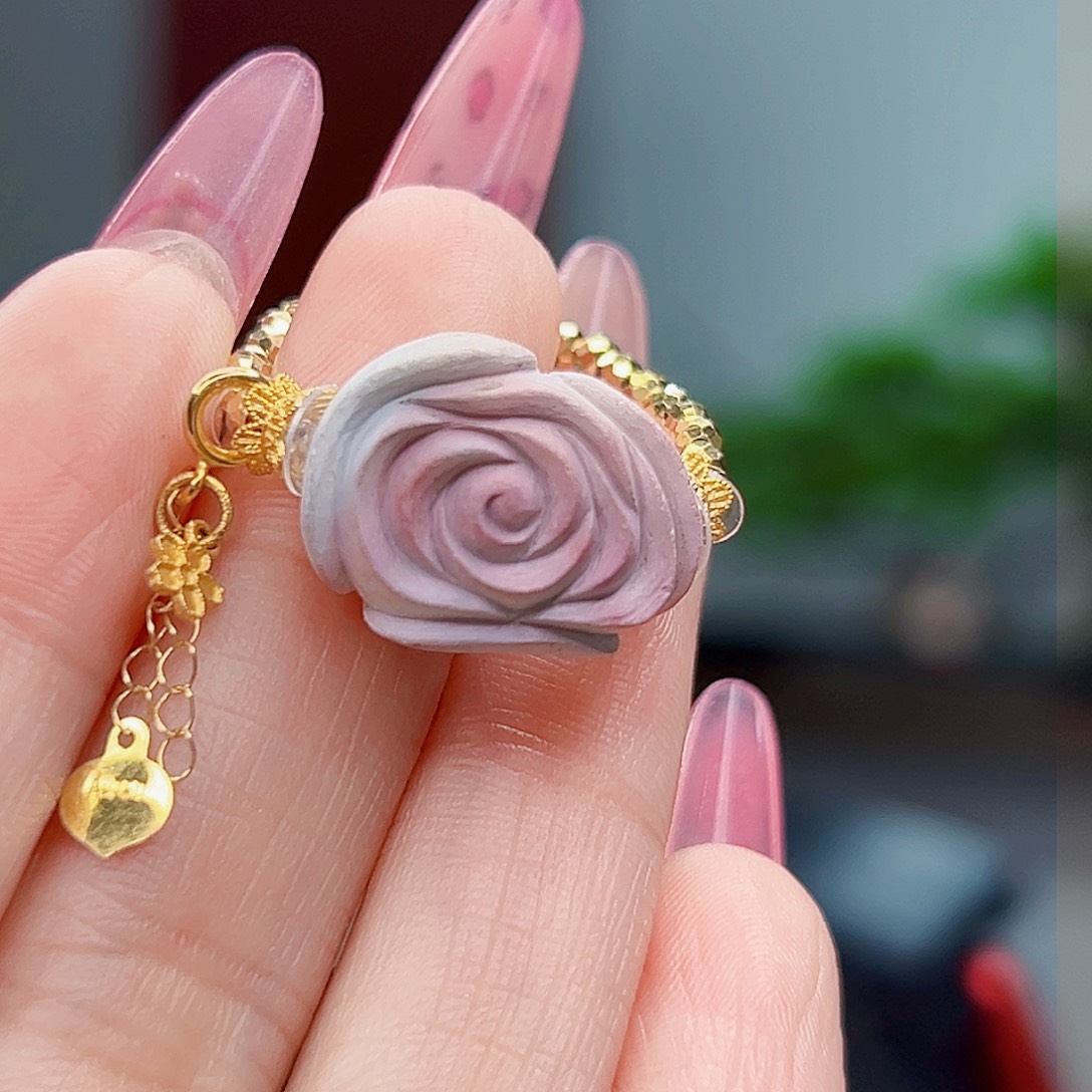 绿松石珠宝奇石18K金镶嵌