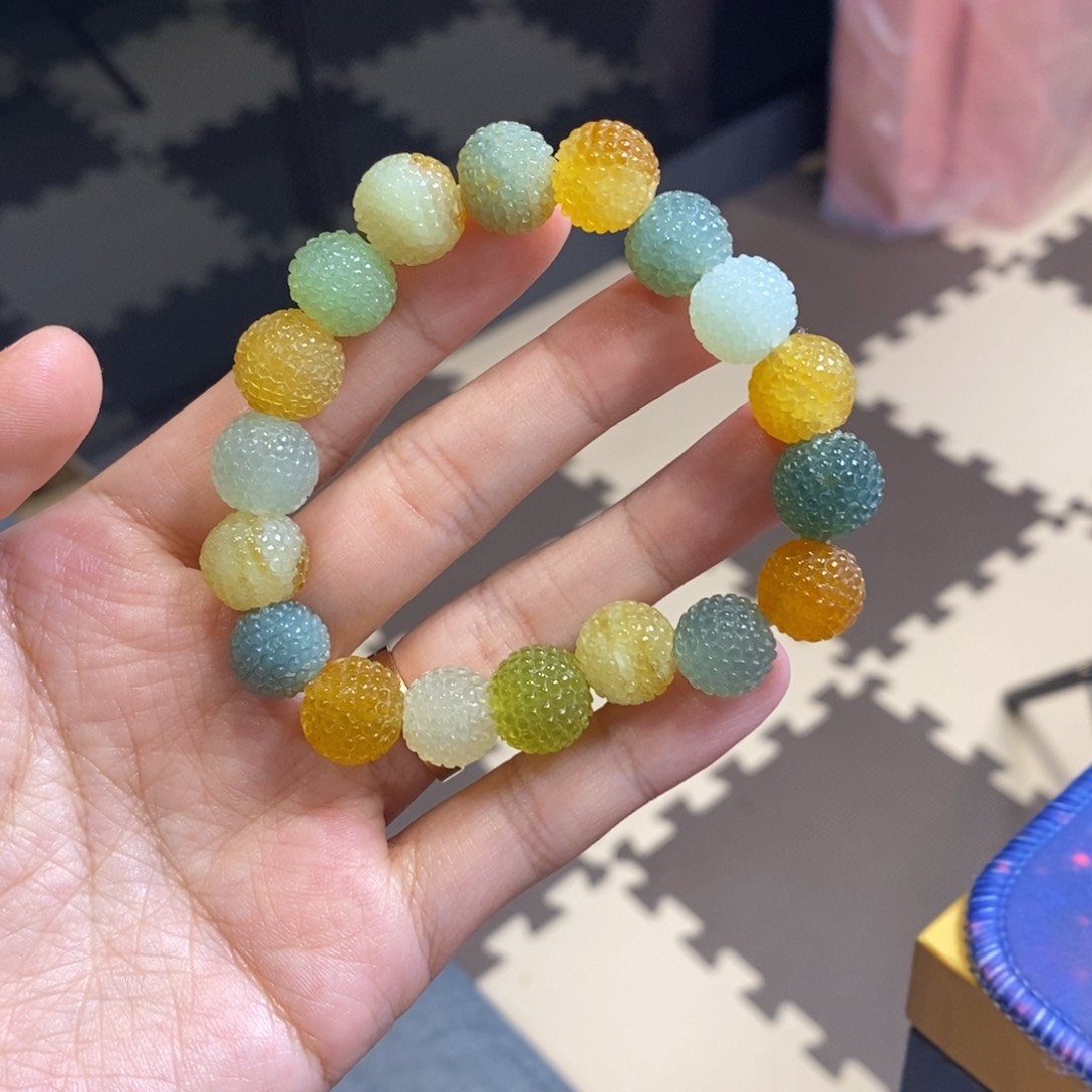 蛇纹石玉未镶嵌手镯欣**麻