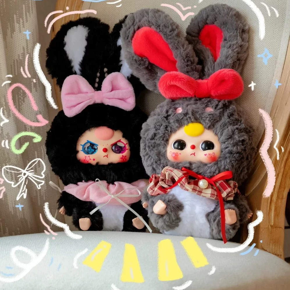 娃三岁Baby three莉莉兔小镇2代盲盒潮玩毛绒娃娃可爱挂件手办  