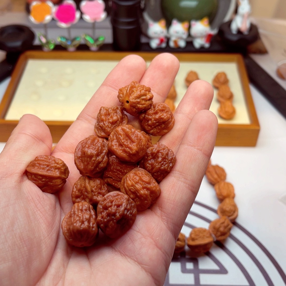文玩核桃手串蛤蟆头回血