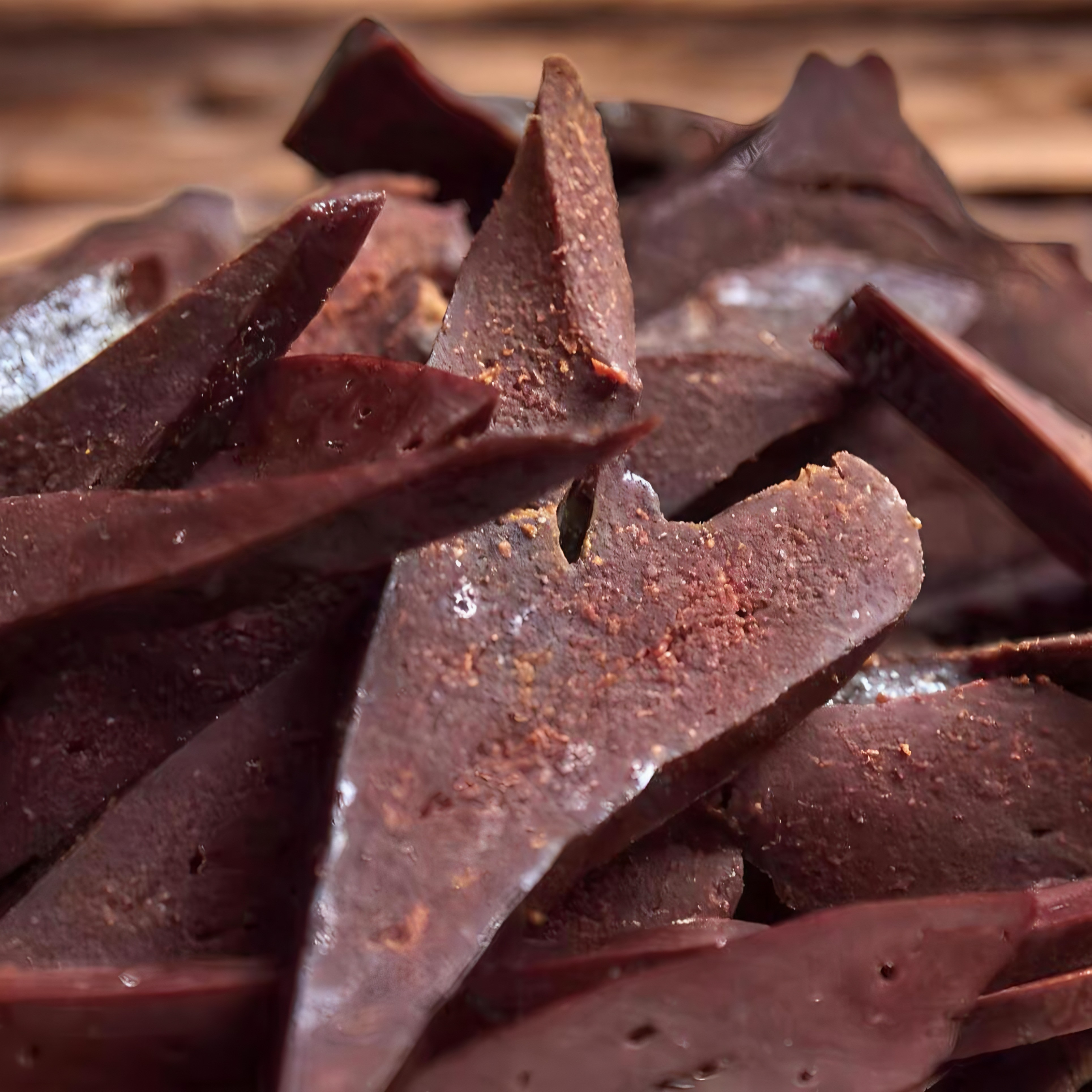 江西农家烟熏腊味腊猪肝茶壳熏制美味十足烟熏猪肝土特产干猪肝