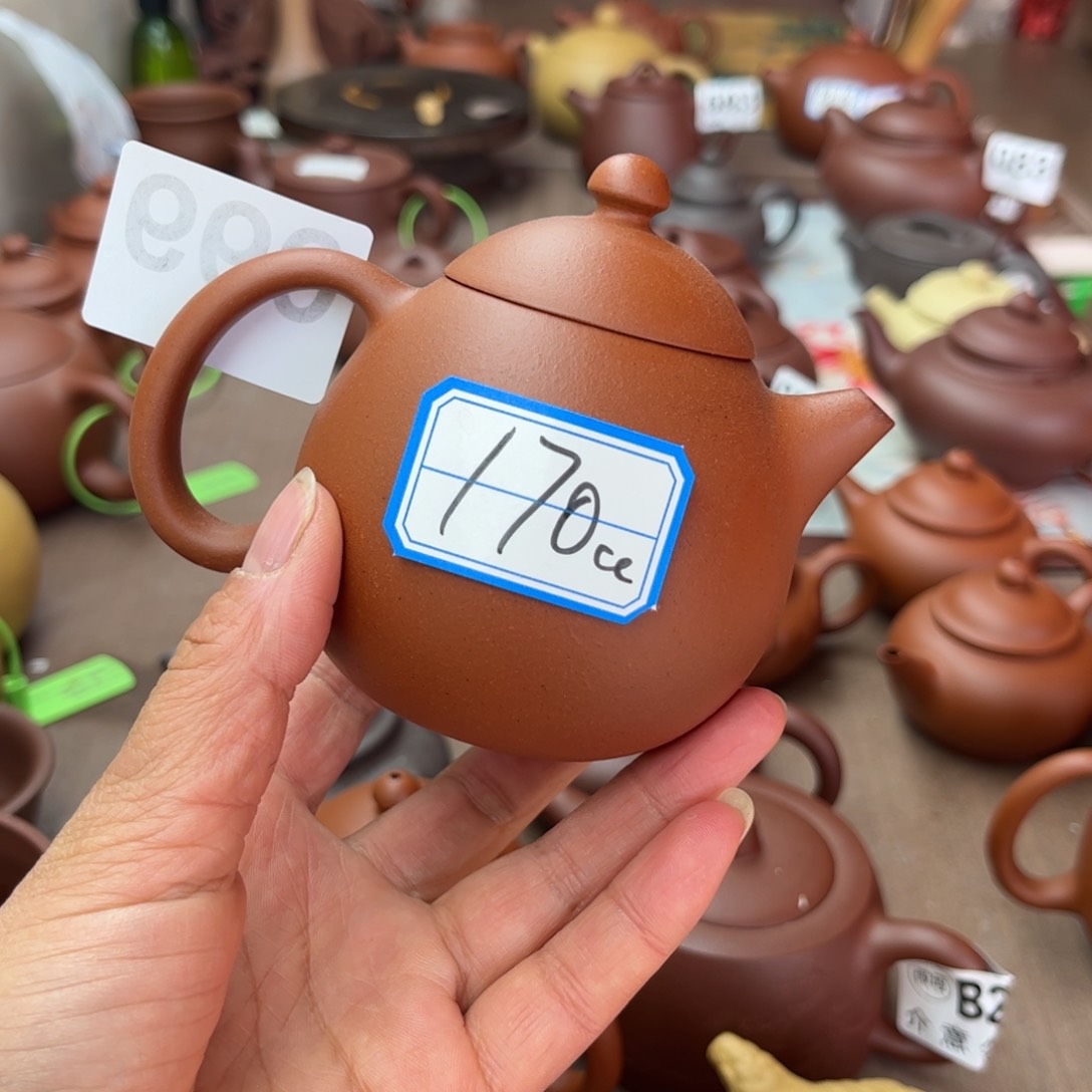 紫砂茶壶小红泥瑕疵170cc