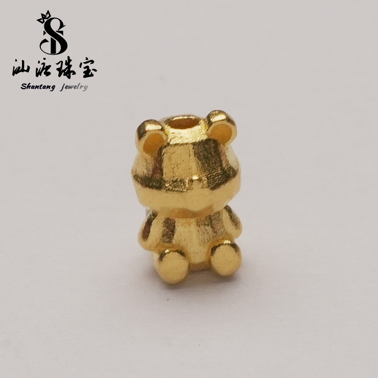 汕溏黄金 足金【暴力熊】小熊串珠F工66