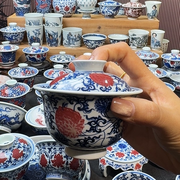 金刚霸王菊瑕疵盖碗