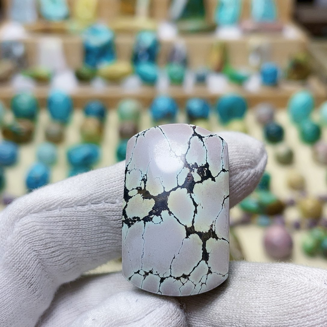 绿松石珠宝奇石银S925镶嵌