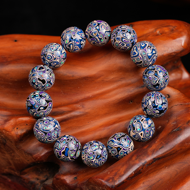 非遗天然大漆手串15mm带欧窦尔敦千层送礼高端礼品小众新国潮手串