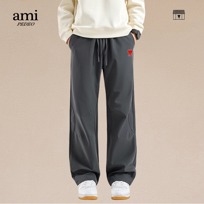 2025新品AMI PEDEO户外宽松弹力长裤休闲裤时尚男百搭卫裤