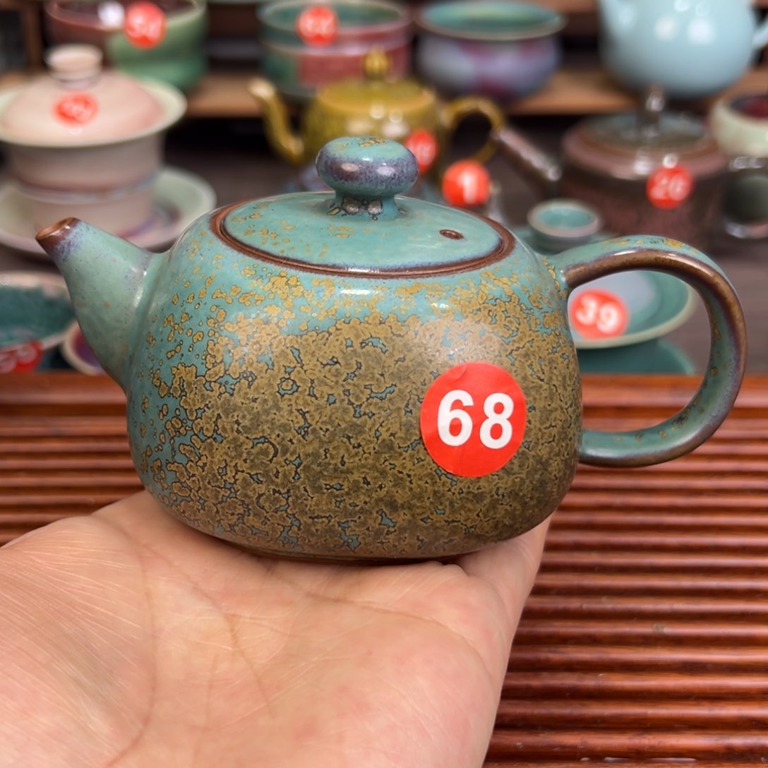 手工制作钧窑茶器