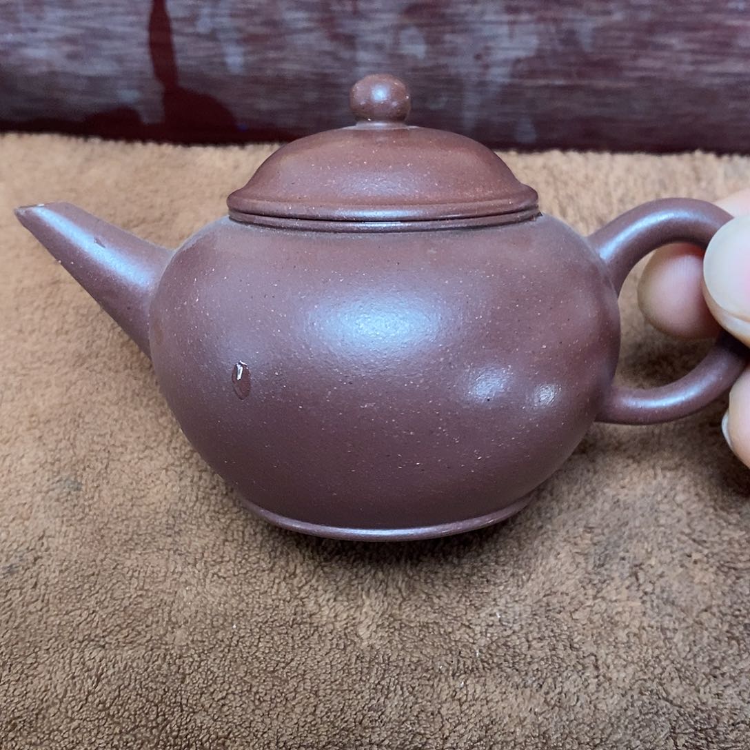 紫砂茶壶高端120cc紫泥水平