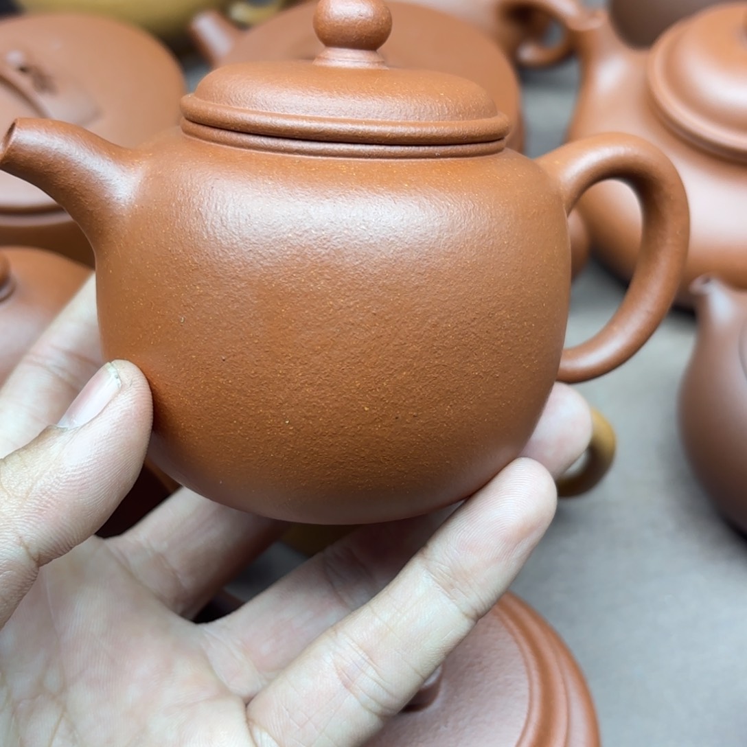 紫砂茶壶惜*年匏尊壶红降180CC