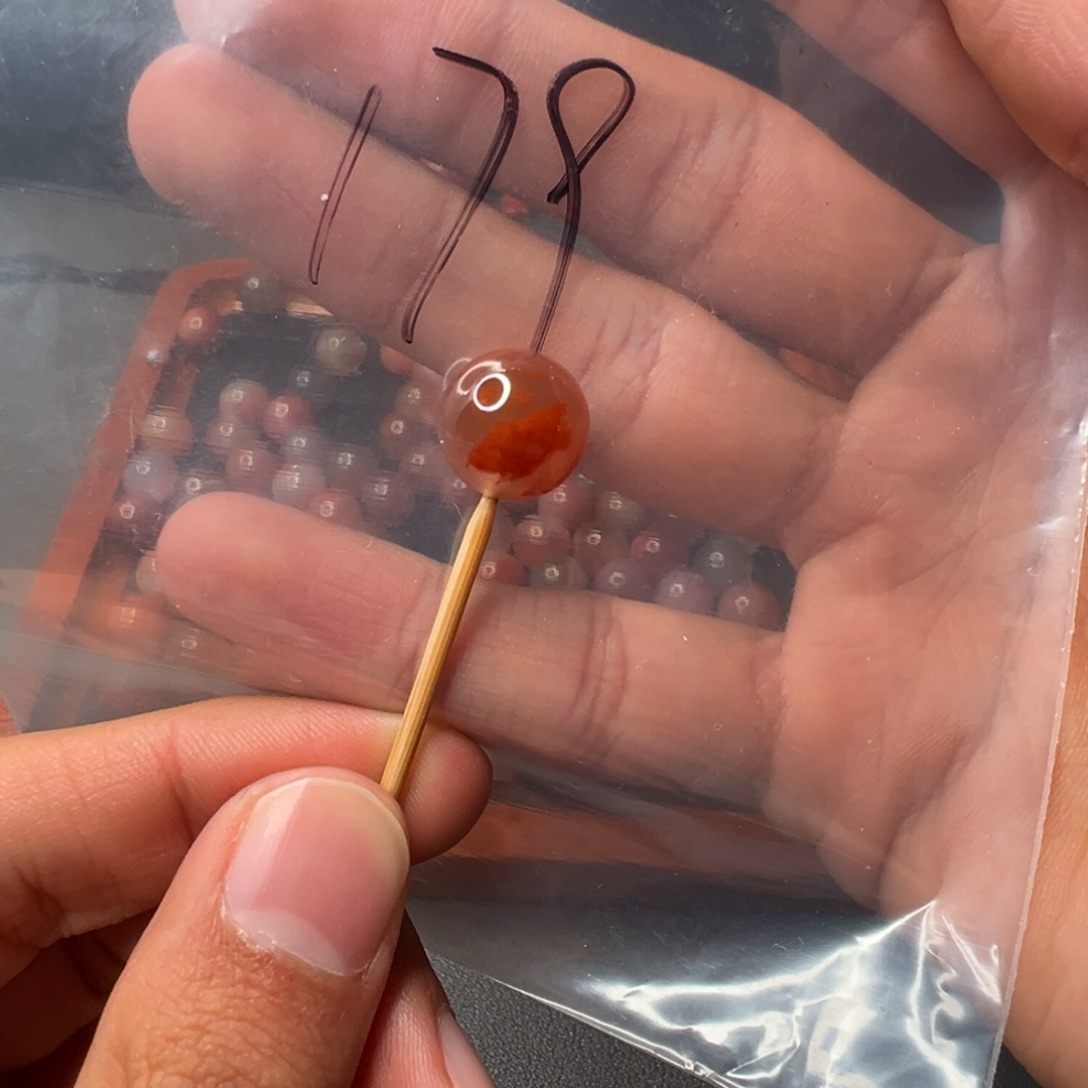 南红玛瑙未镶嵌179号南红单珠12+