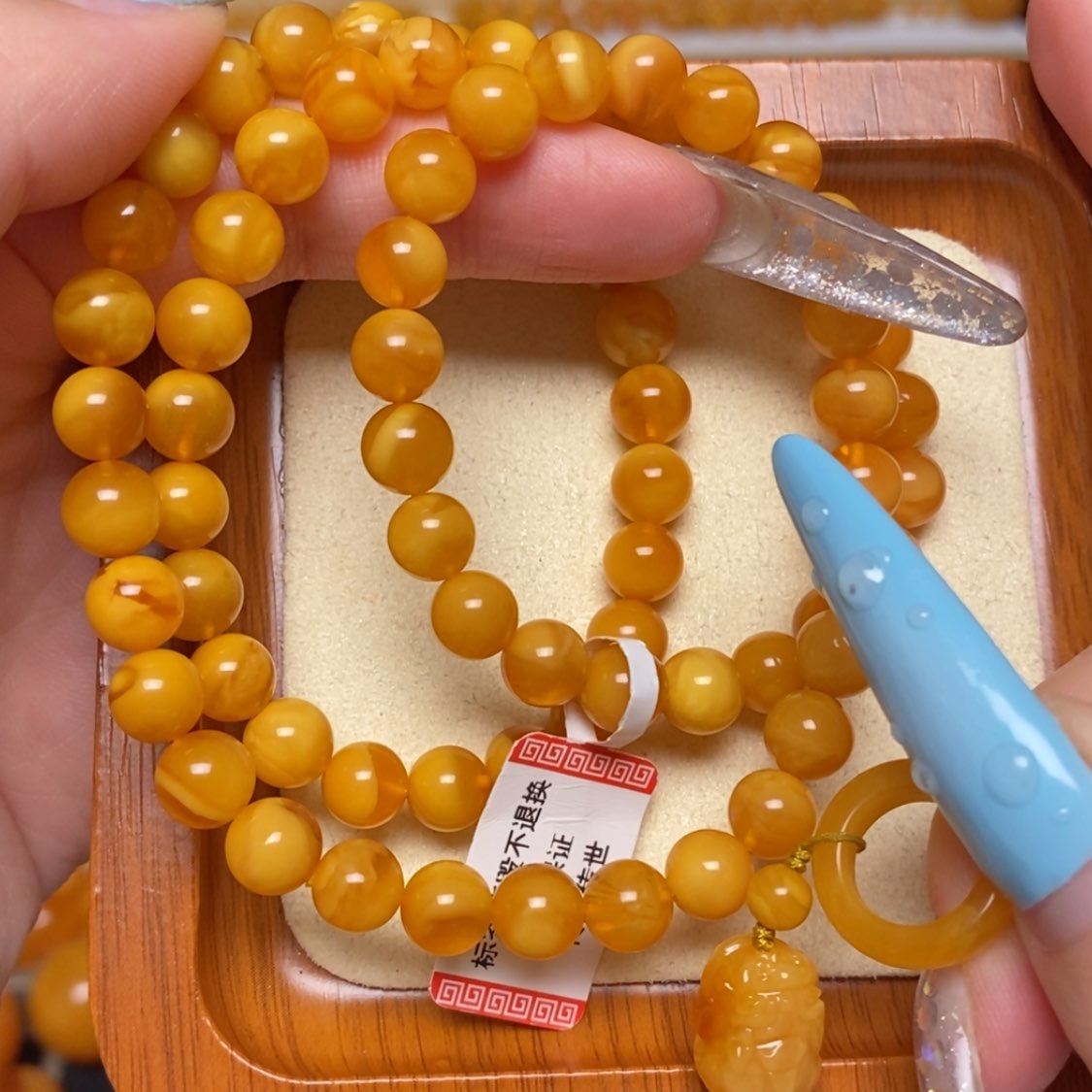 【闪购商品】未镶嵌蜜蜡手链芙****清手串