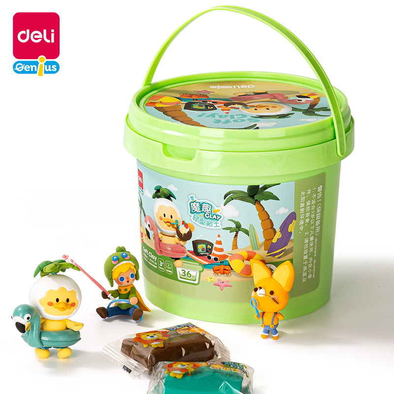 轻型粘土36色桶装儿童专用黏土幼儿园彩泥橡皮泥 174