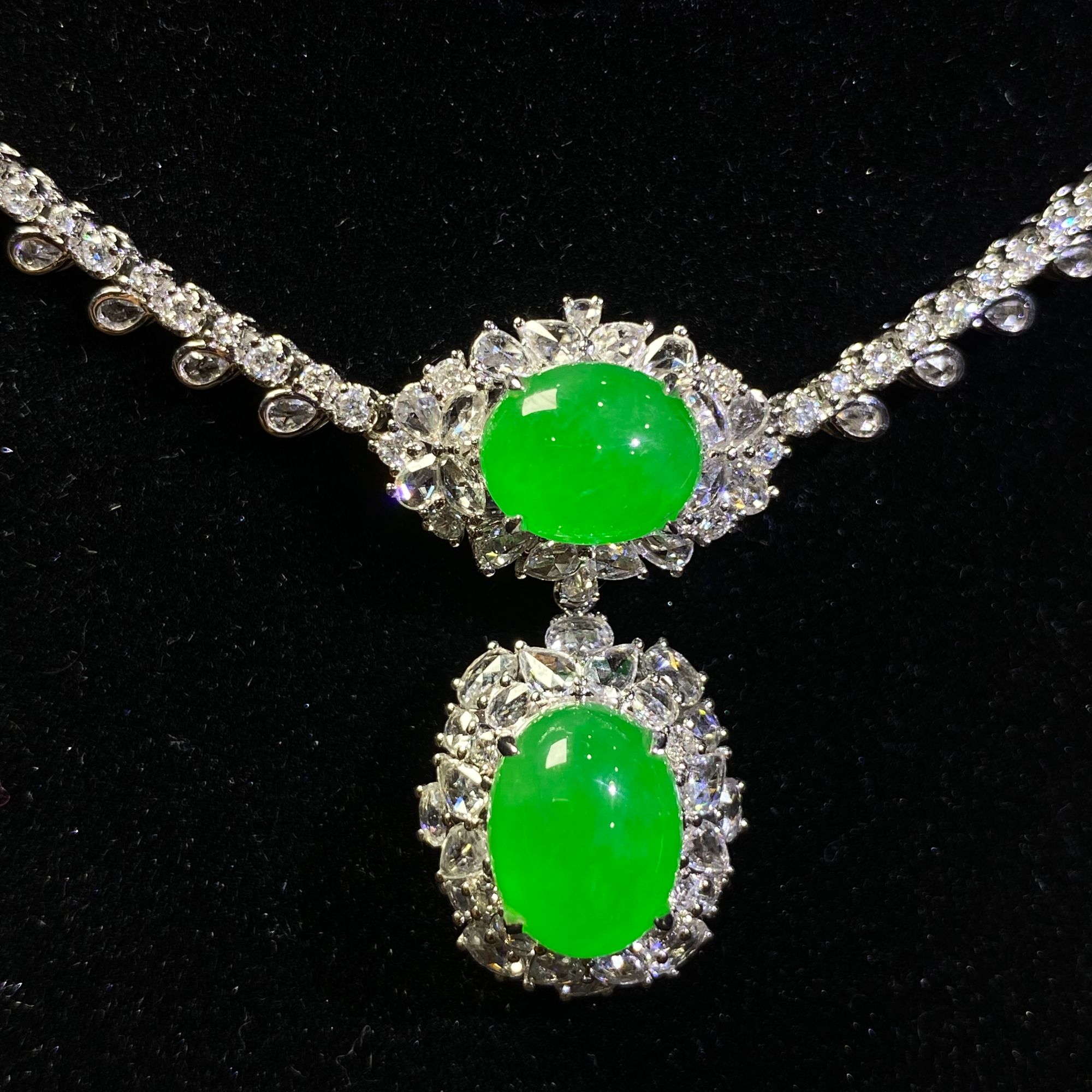 【品翠珠宝】天然缅甸A货翡翠蛋面项链（多用款）