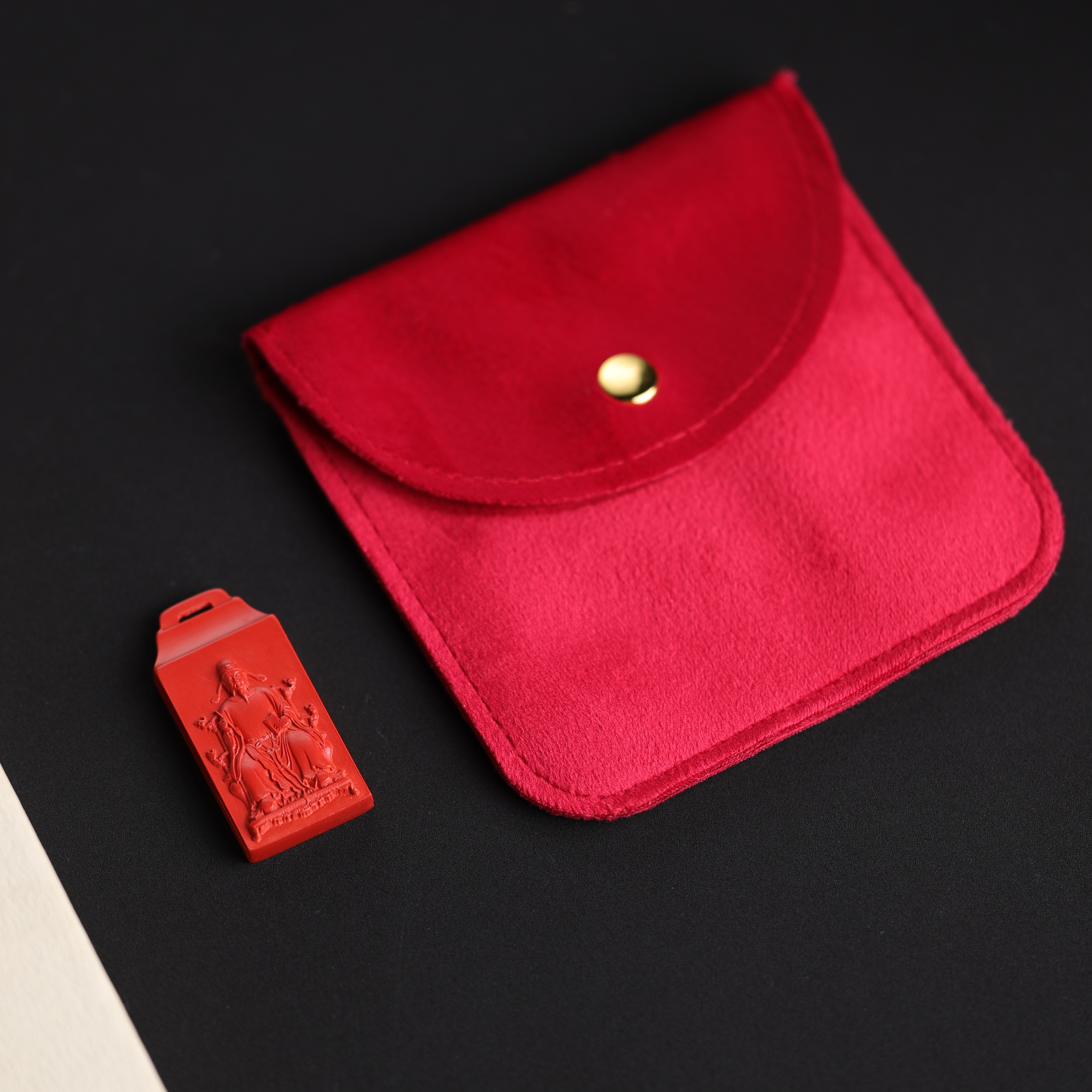 含辰砂工艺品一团和气 | 原创设计精品朱砂吊坠