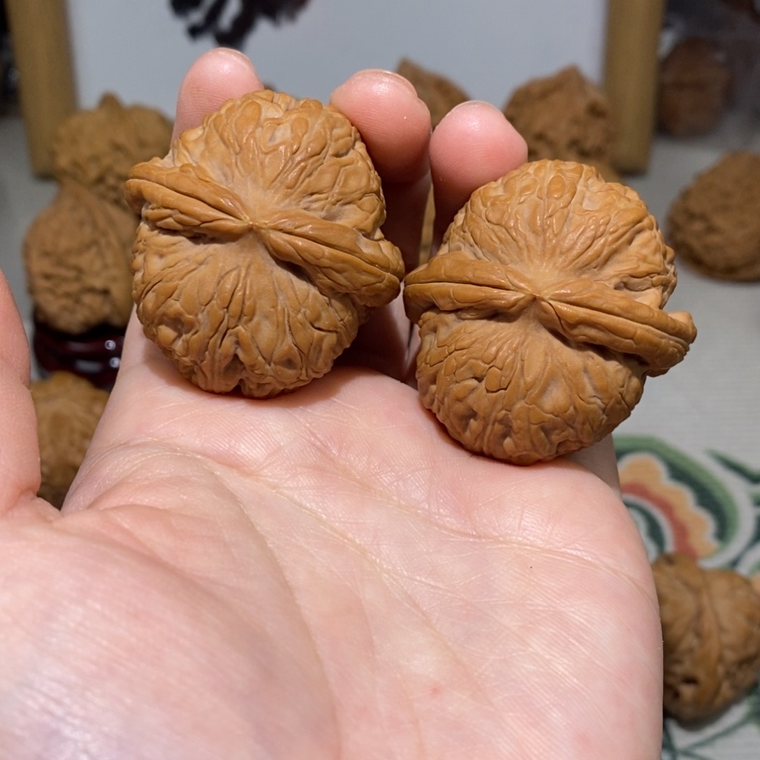 文玩核桃把件39尺全品元宝