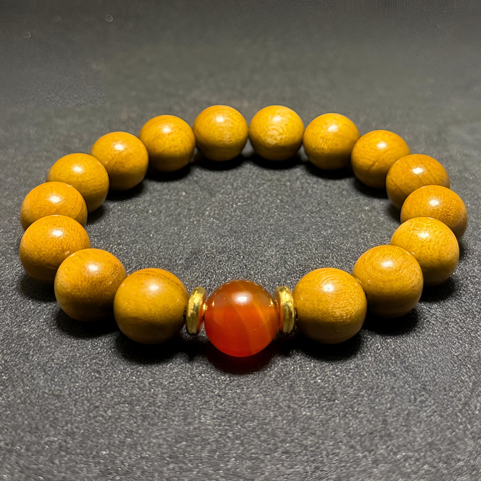 金丝楠木小叶桢楠枯木老料1.0/1.2单圈手串佛珠