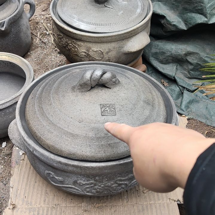 荥经黑沙砂锅，微瑕砂锅，一物一拍