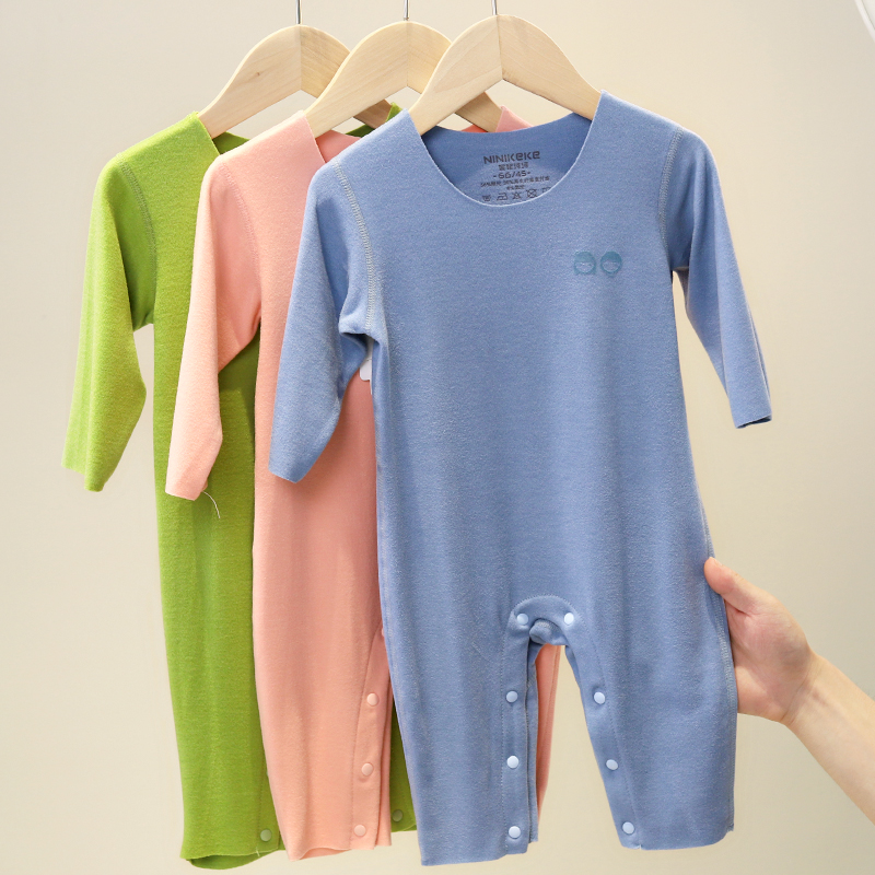 DDM 21501 新生婴儿衣男女宝冬装童春秋德绒连体包屁保暖哈衣爬服