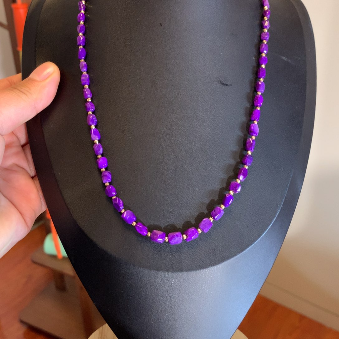 苏纪石（舒俱来）项链18K金镶嵌