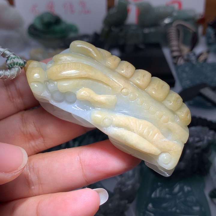 翡翠颈饰未镶嵌保真天然A货翡翠