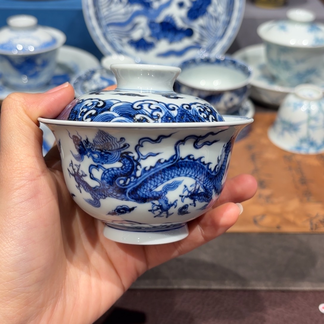 瓷片手工手绘陶瓷茶具