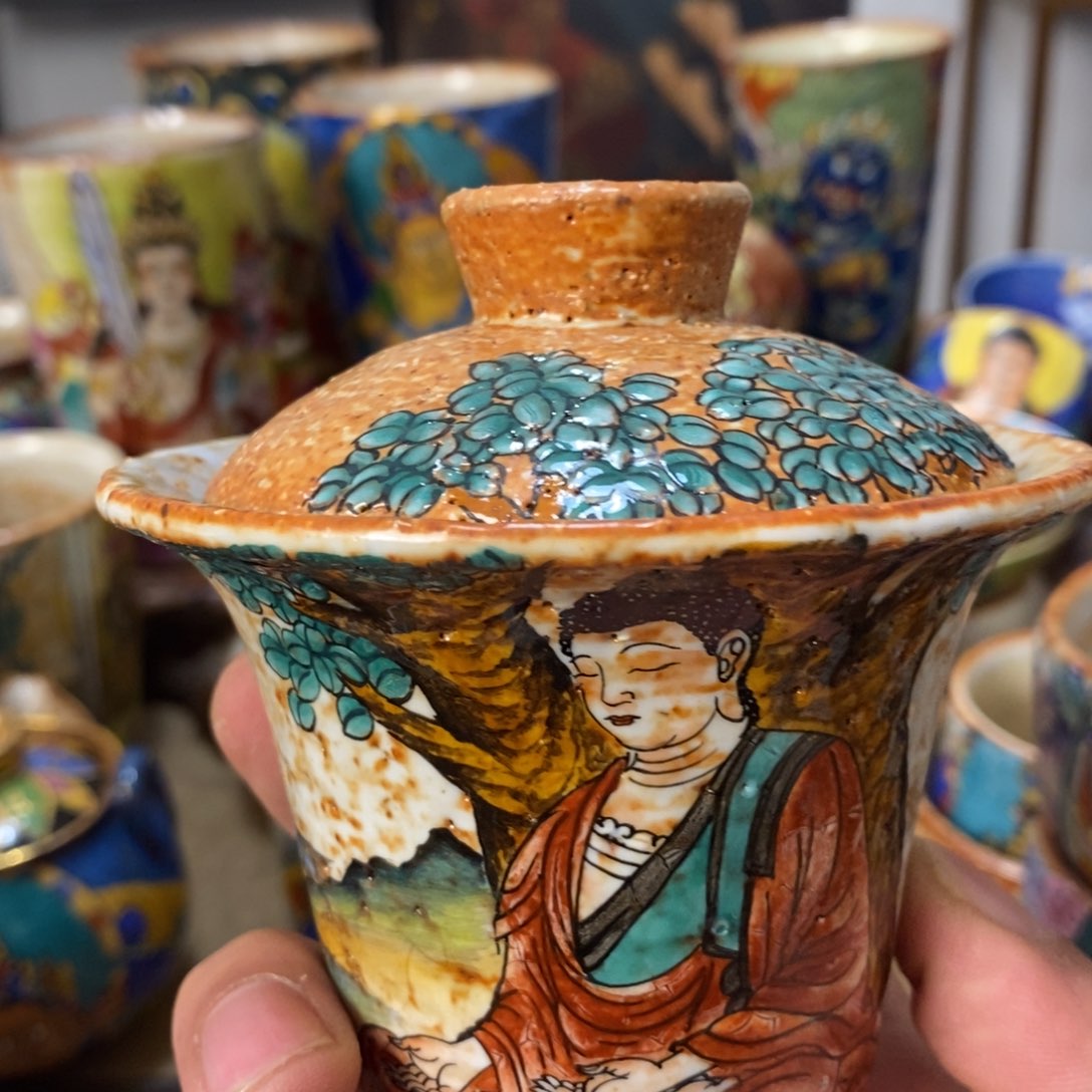 手工制作的一款悟道盖碗