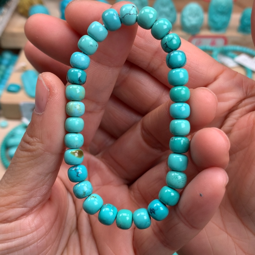 【闪购商品】绿松石老型手串6.5mm未镶嵌