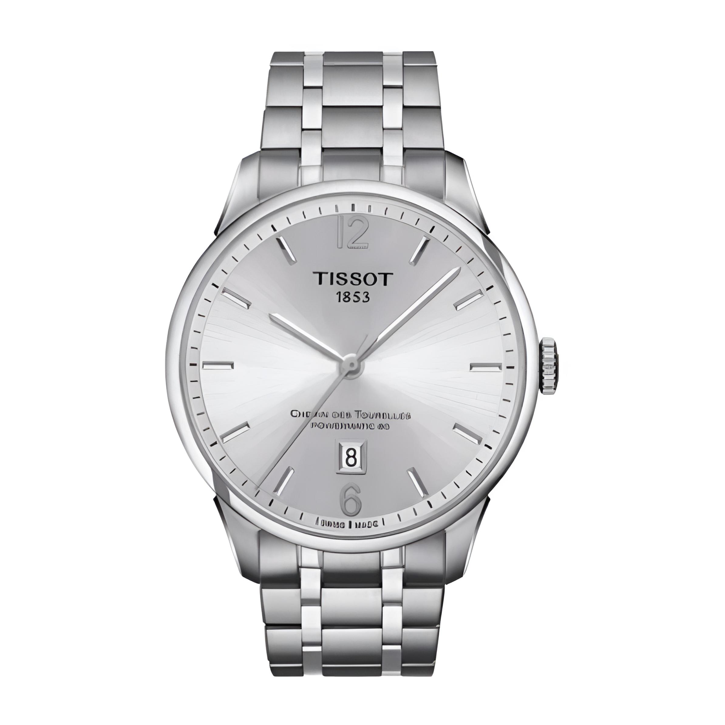 99新 Tissot/天梭 T099.407.11.037.00自动银色盘面 棒状时标