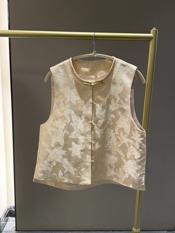 清雅百合 宋锦马甲