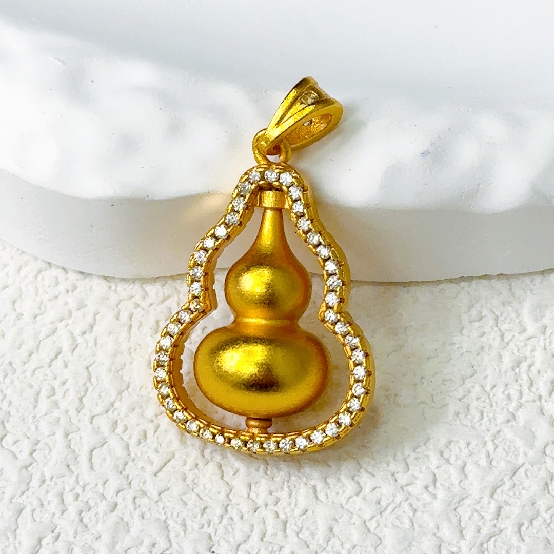 精工镶钻转动葫芦吊坠