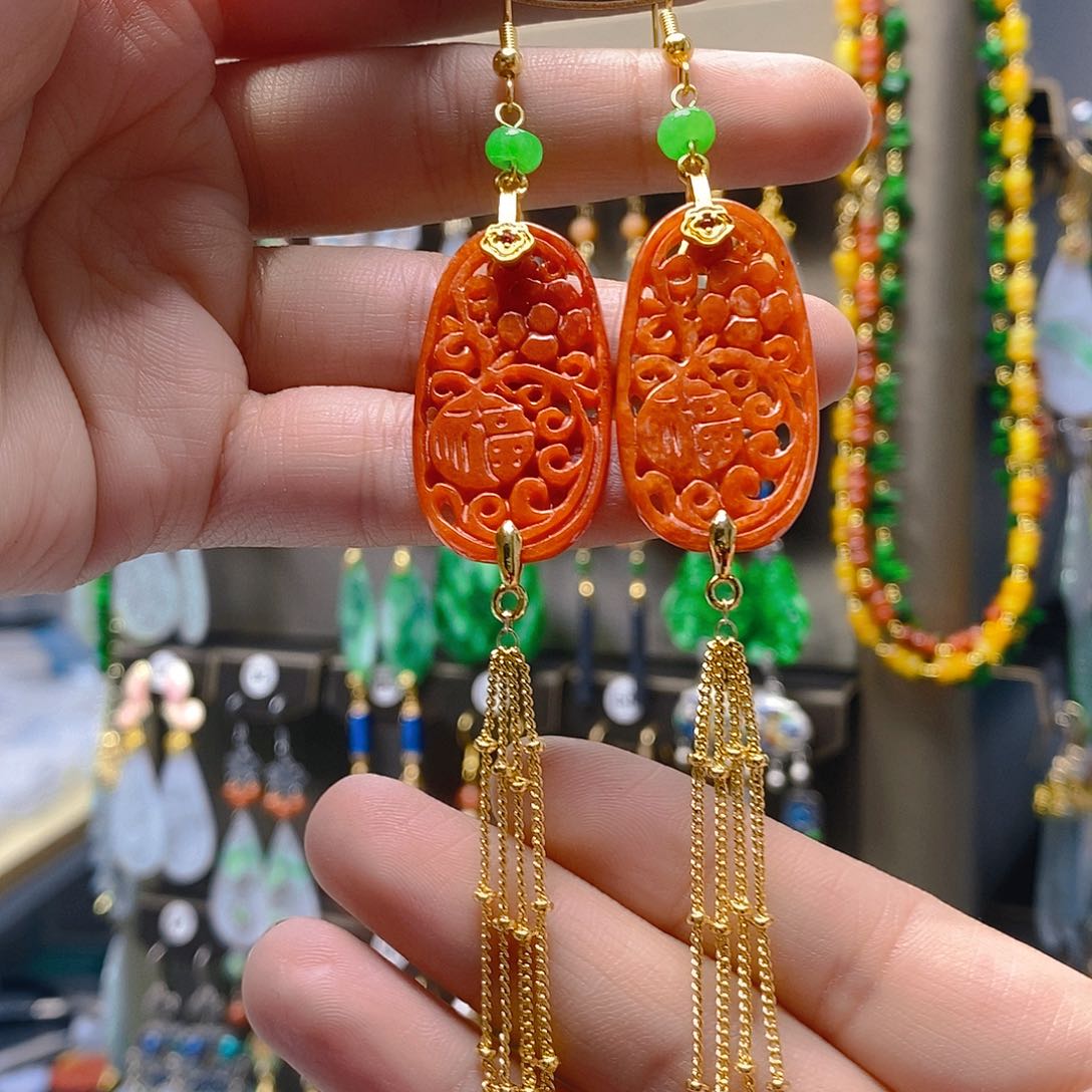 未镶嵌翡翠耳饰翡翠