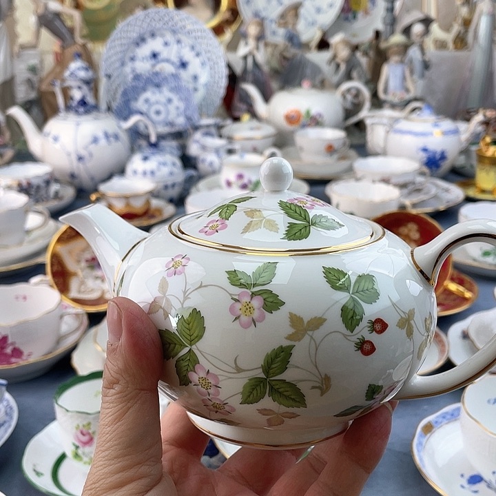 中古欧瓷咖啡杯小房子